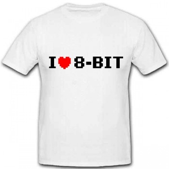 I LOVE 8BIT T-Shirt Größe XXL